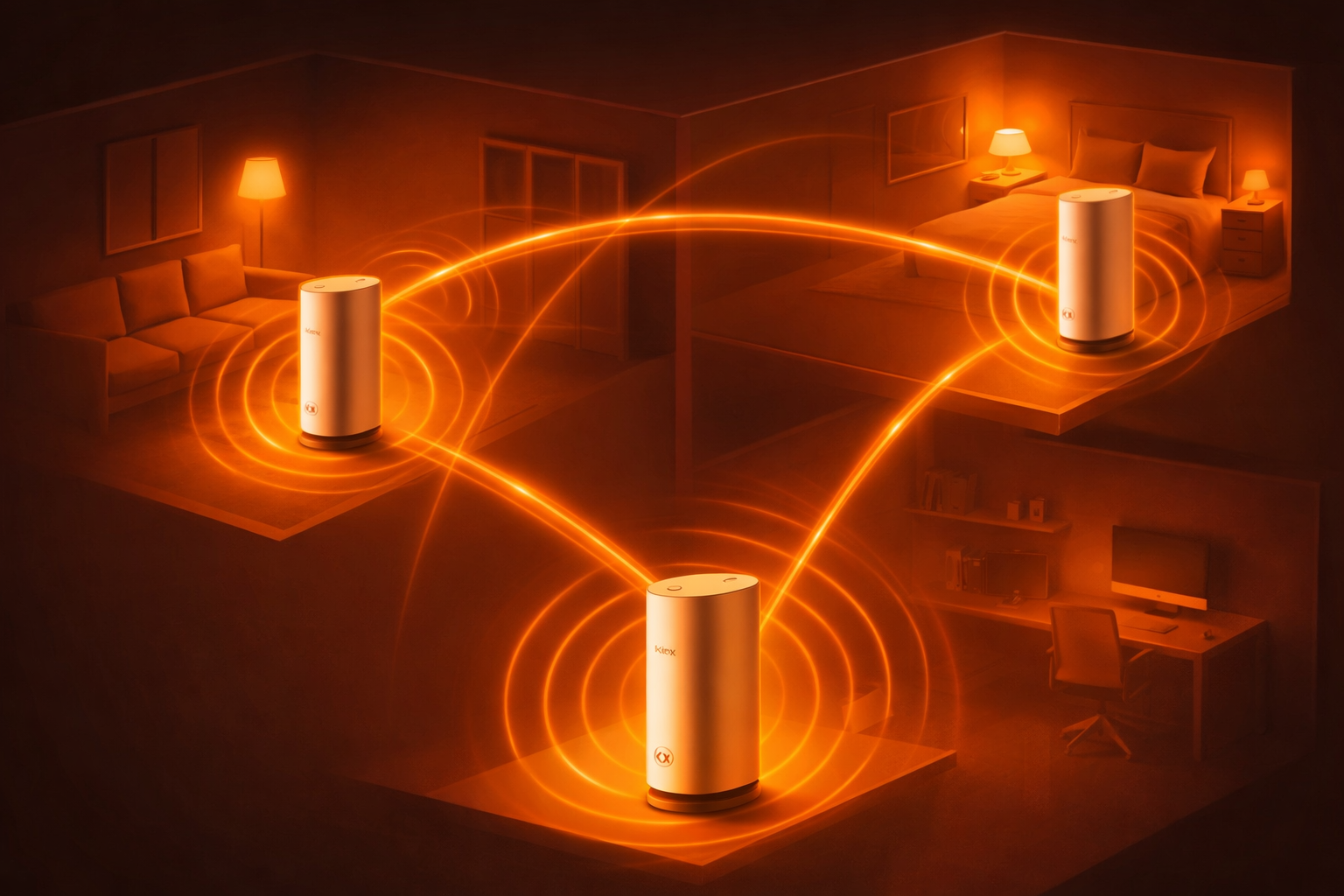 Rede mesh com pontos distribuídos